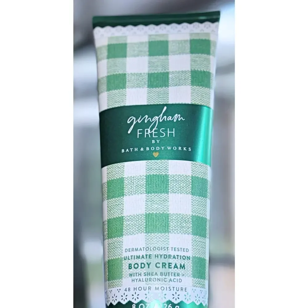 Bath & Body Works Gingham Fresh 8 oz Ultimate Hydration Body Cream x3